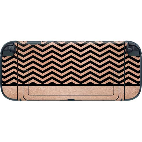 Rose Gold Chevron Split Nintendo Switch 2 (2025) with Joy-Con Skin